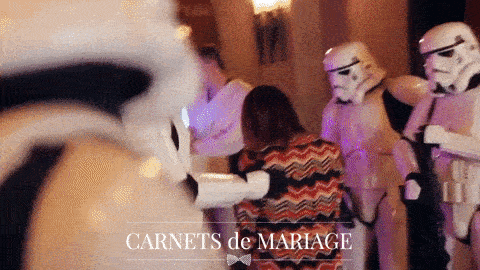 Demande en mariage en storm trooper starwars