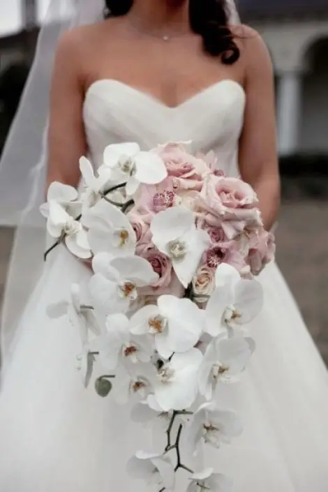 Bouquet mariée cascade